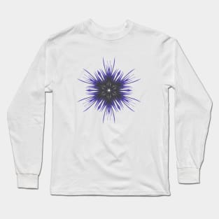 PurpleC Unique Purple Black White Colorful Abstract Mandala Long Sleeve T-Shirt